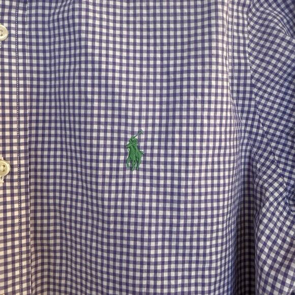 Ralph Lauren Sz MED 2 Button Down Long Sleeve Shirts 1 Pink 1 Purple Pristine - Picture 5 of 13